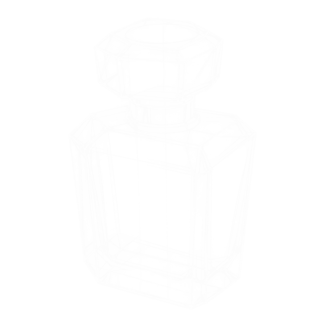 Faceted fragrance bottle illustration